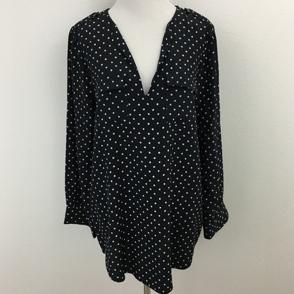 Joie | Polkadot Silk Blouse - Picture 5 of 16